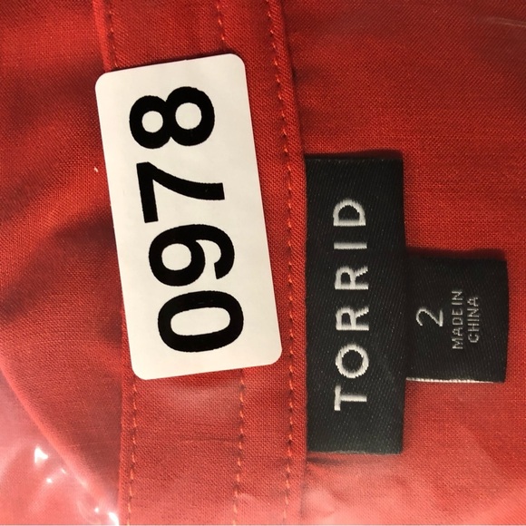 Torrid 2X Harper Challis Pullover Blouse teacher school spirit Henley 3/4 0978 - Picture 10 of 10